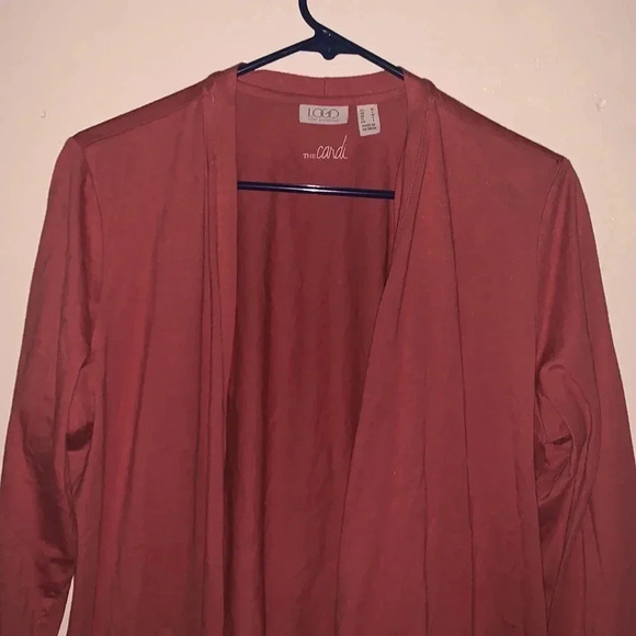 LOGO Principles by Lori Goldstein Cotton Modal Open Cardigan Size Medium - Picture 4 of 6
